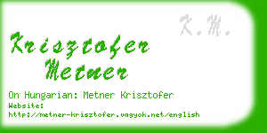 krisztofer metner business card